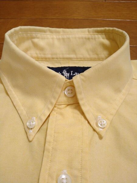 ラルフローレン RALPH LAUREN BLAKE 半袖ボタンダウンシャツ ライトイエロー S