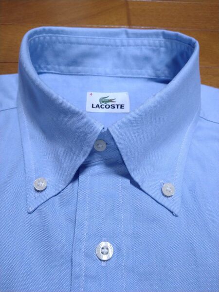 ラコステ LACOSTE 半袖ボタンダウンシャツ ブルー L