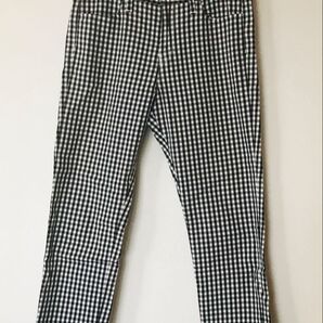 アダム・エ・ロペ ギンガムチェック クロップドパンツ