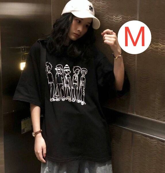 Tシャツトップス ゆったり コーデ ダンス かわいい 半袖 プリントtシャツ おしゃれ