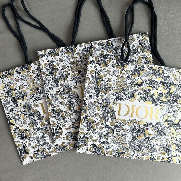 【限定】Christian dior ディオール ショッパー ショップ紙袋 ブランド紙袋 期間限定 クリスマス ホリデー リボン