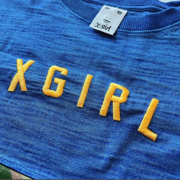 X-girl 半袖Tシャツ ワンサイズ ドッキング Tシャツ エックスガール