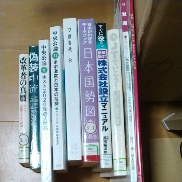 雑誌8冊まとめ売り 中央公論 文藝春秋他 改革者の真贋 偽装中流他