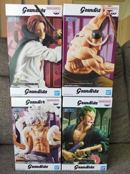 Grandista ワンピース フィギュア 白ひげ シャンクス ニカルフィ ゾロ 4個セット