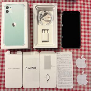 【最終値下げ】iPhone 11 128GB 本体 ミントグリーン 充電器付き 箱付き