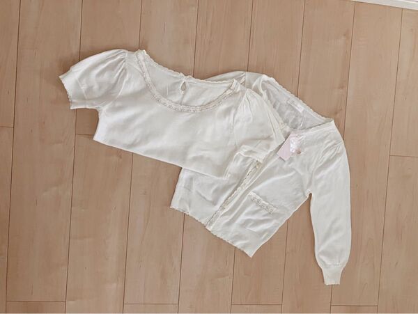 アンサンブル 夏 白 タグ付き