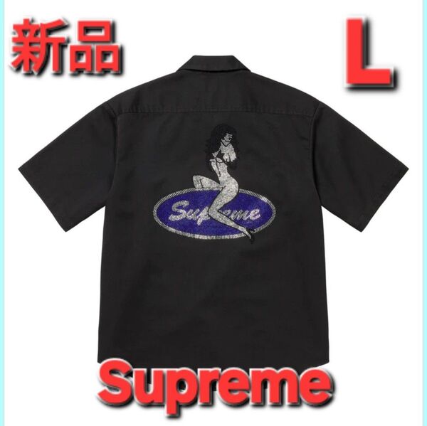 Supreme Rhinestone Pin Up S/S Work Shirt シュプリーム
