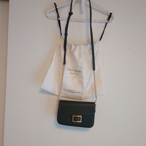 ケイトスペード KATY TEXTURED LEATHER flap chain crossbody ショルダーバッグ