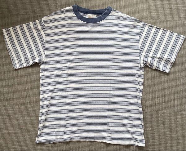 ★90s USA製 BALE DYED ボーダーTシャツ ブルー L