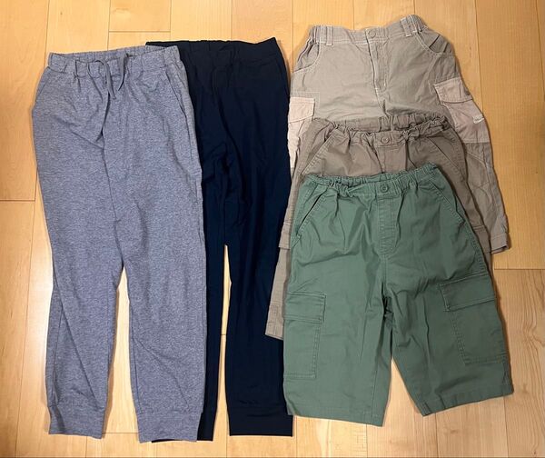 春夏向けハーフパンツ/ロングパンツ5点 ユニクロ NIKE 140〜160cm 男の子 まとめ売り