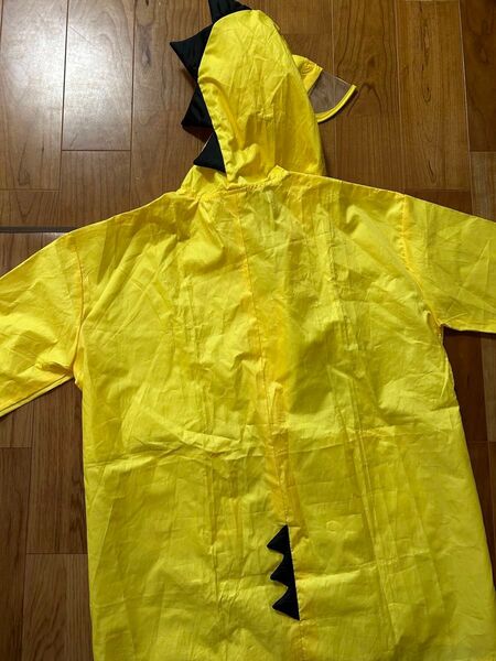 レインコート 120-130 雨具 カッパ 恐竜デザイン 遠足 XXL レインウェア 男の子 女の子 ピカチュウ風