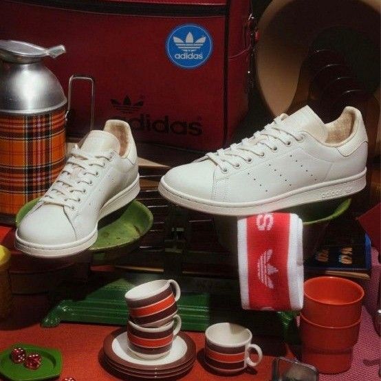 adidas スニーカー スタンスミス オフホワイト チェック 23.5 アディダスオリジナルス