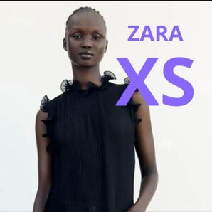 ZARA ザラ フリルディテール プリーツトップス XS