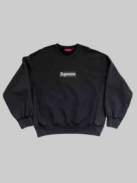 Supreme Washed Box Logo Crewneck Black L