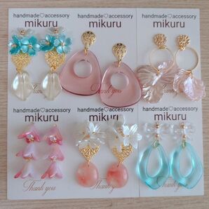 土日祝は発送できない時もあります様 樹脂ピアス
