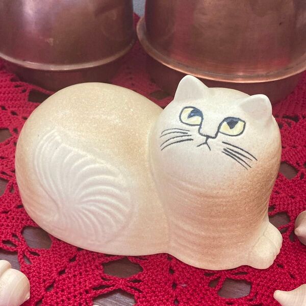 新品 lisalarson リサラーソン 猫 マイ maj 北欧 スウェーデン ブラウン 陶器 インテリア 置物