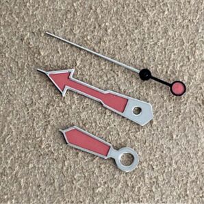 SEIKO NH35 NH36等用 針セット レッド系 緑夜光