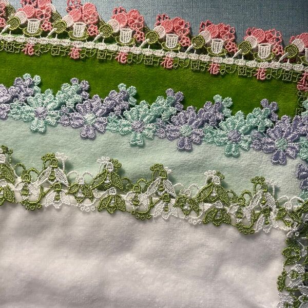 【新品3枚】近沢レース ハンカチ 花より団子 花花 スノードロップ