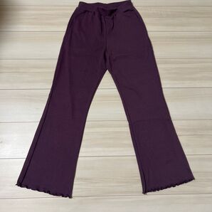 グレイル リブフレアパンツ パープル