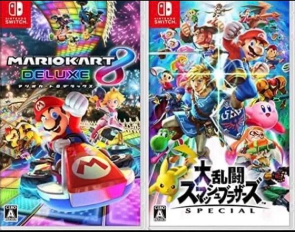 Switch マリオカート8デラックス 大乱闘スマッシュブラザーズSPECIAL 2本セット ソフト