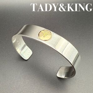 【美品】TADY&KING 平打ちバングル18K ロングホーン M
