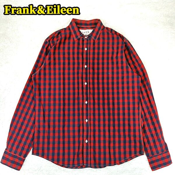 Frank&Eileen フランクアンドアイリーン 大きいサイズ 長袖シャツ ギンガムチェック PAUL メイドインUSA XL