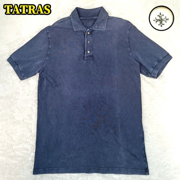 TATRAS タトラス 半袖 ポロシャツ ロゴボタン 製品染め MTA12S4140 コットン イタリア製 L