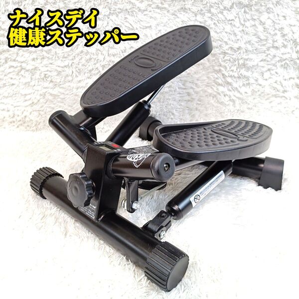 NICE DAY ナイスデイ 健康ステッパー 健康器具 フィットネス ダイエット トレーニング 筋トレ 足腰強化 ND-1B 黒②
