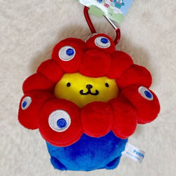 EXPO2025 大阪関西万博公式サンリオキャラクターズ ミャクミャク なりきり カラビナ付き ぬいぐるみ ポムポムプリン