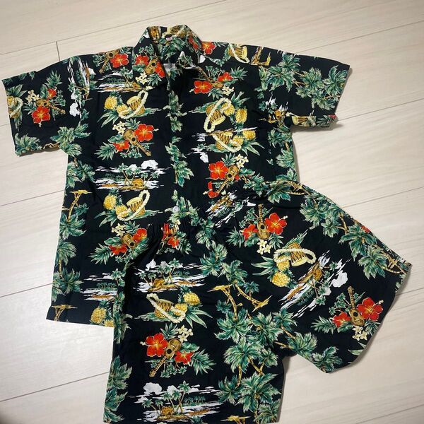 ハワイアン セットアップ 上下セット アロハシャツ 子供服 120センチ 9-10歳