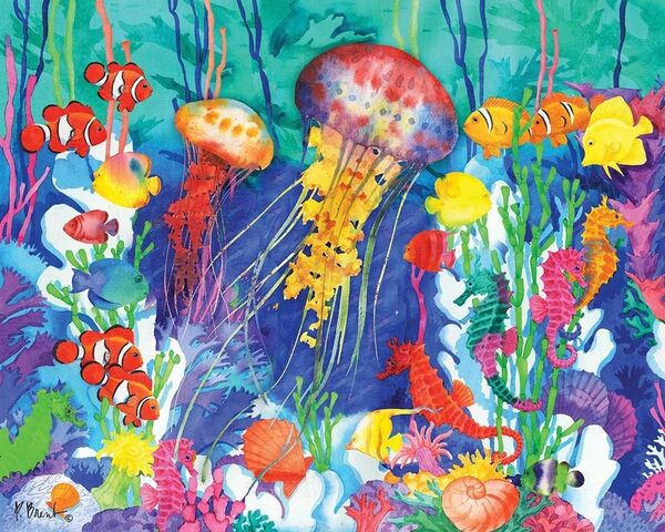 ダイヤモンドアート クラゲ カラフル 海 ダイヤモンドアートキット ラウンド ビーズアート