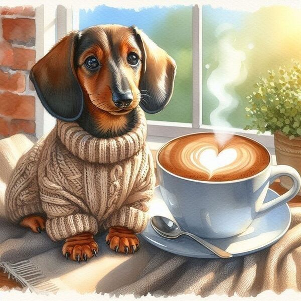 1776 ダイヤモンドアート ダックス 犬 ダイヤモンドアートキット ラウンド