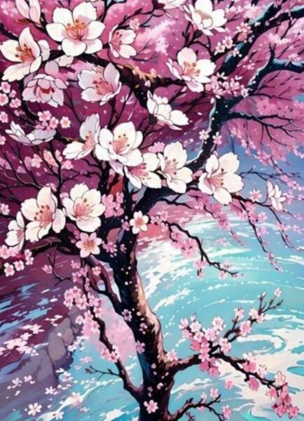 ダイヤモンドアート 桜 ダイヤモンドアートキット ビーズアート ラウンド