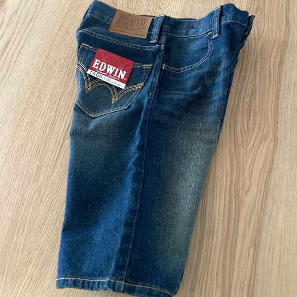 新品 140㎝ エドウィン デニムハーフパンツ EDWIN