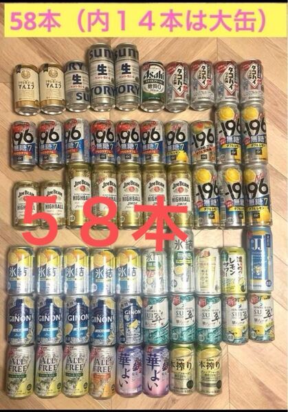 ビール 発泡酒 チューハイ ハイボール など詰め合わせ 58本
