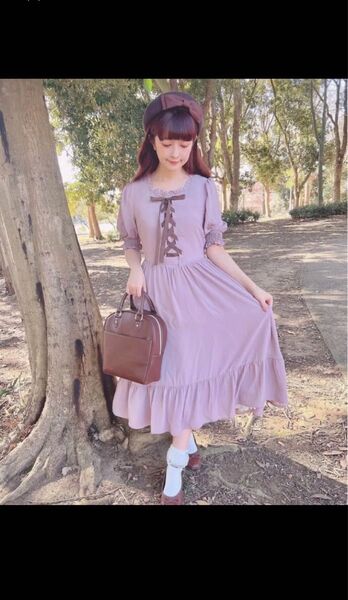 青木美沙子さん×しまむらコラボ ワンピース ピンク