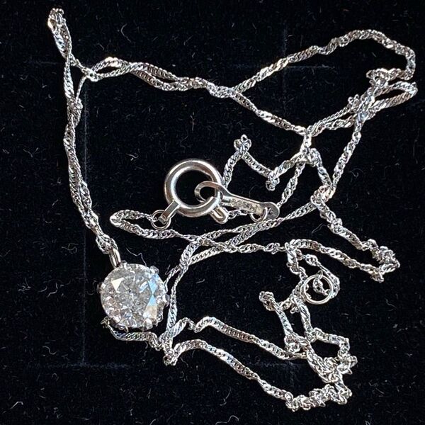 天然ダイヤモンド 0.6ct プラチナ 一粒 ペンダント