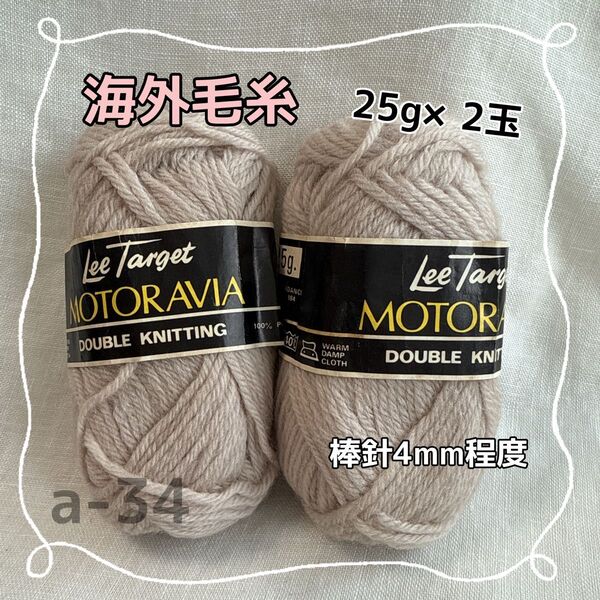 a-34 海外毛糸 Lee Target MOTORAVIA 毛糸 25g×2玉