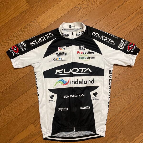 レーシングジャージ KUOTA サイクルジャージ Sサイズ 白・黒