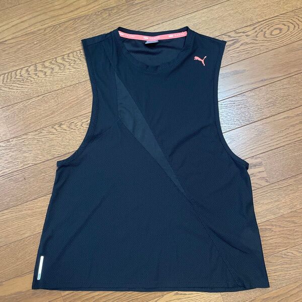 週末価格【美品】プーマ PUMA ブラック ノースリーブ ランニングTシャツ