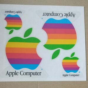 アップルコンピューター シール レインボーカラー