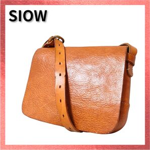 【SIOW】スロウ ショルダーバッグ レザー ブラウン 栃木レザー 美品
