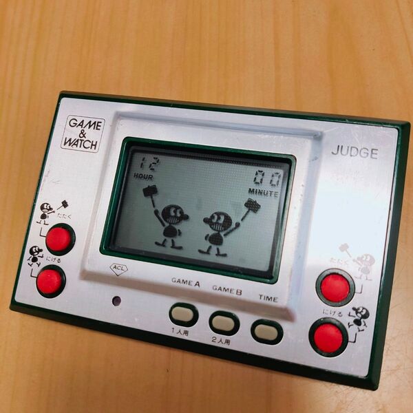 即決! 動作品 反射板、偏光板交換済み、ゲームウォッチ ジャッジ 緑 任天堂 GAME WATCH Nintendo JUDGE