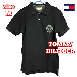TOMMY HILFIGER ブラック ポロシャツ 半袖 Mサイズ