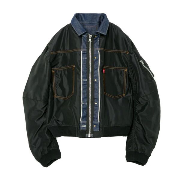Rタグ sacai x LEVI'S Men's Denim x Nylon Twill Reversible Blouson