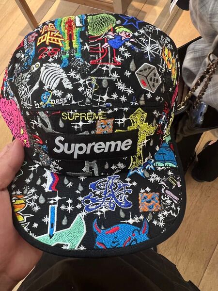 Supreme AOI Embroidered Camp Cap "Black"