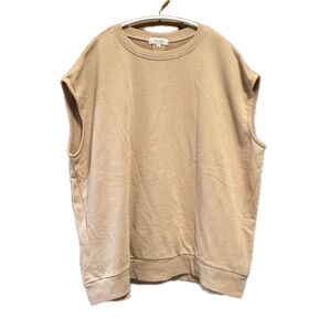 どなたでも合わせやすいフレンチスリーブトップス♪♪ ベージュ Mサイズ ゆったり お腹カバー isoLaine ナチュラル 大きめ