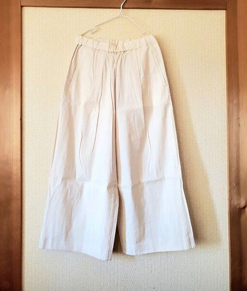 ジャーナルスタンダード ワイドパンツ ストレッチ 麻混 リネン混 サイズ34 ウエストゴム