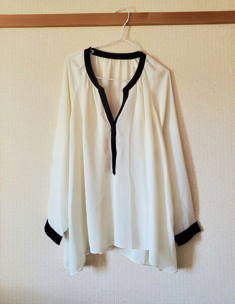 アーバンリサーチ Lite シフォン スキッパー とろみブラウス シャツ 長袖ブラウス