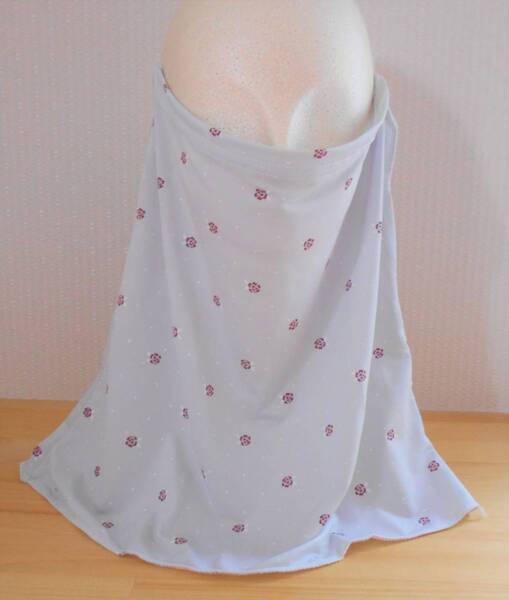 【新品】レディース フェイスカバー ネックカバー 花柄 グレー